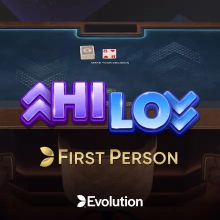 First Person Hi Lo online game logo by Evolution on carouselcasino-be.com