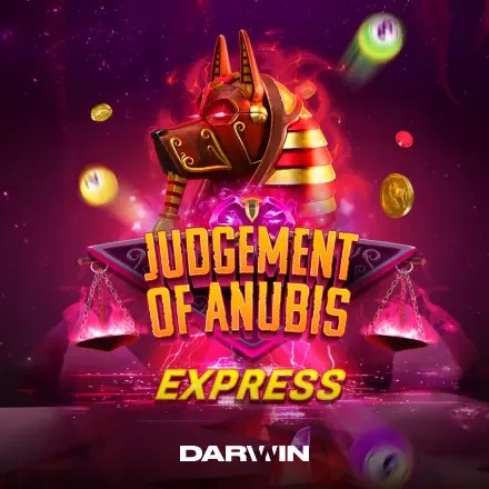 Official Lottery logo: Judgement of Anubis Express by Darwin Gaming at Carousel Casino