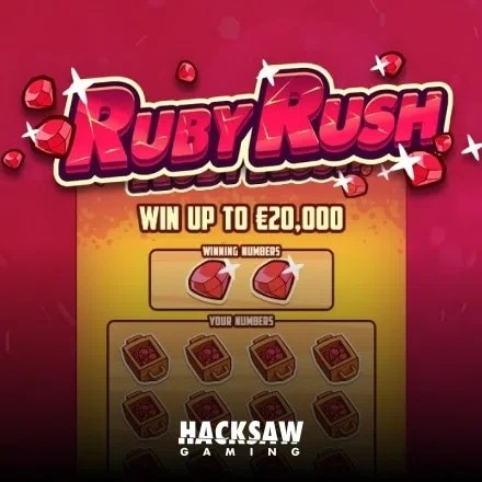 Ruby Rush logo by Hacksaw Gaming Carousel Casino